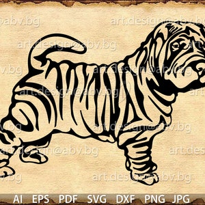 Vector SHAR PEI, dog, pet, ai, eps, SVG, dxf, pdf, png, jpg Download, Digital image, graphical, animal, discount coupons