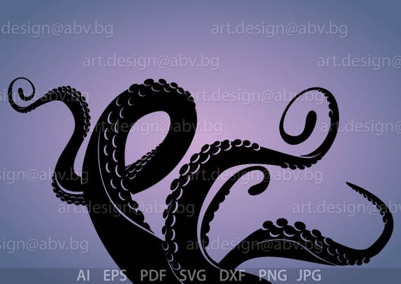 Vector Octopus Tentacles Devil Fish Ai Eps Pdf Svg Dxf Etsy