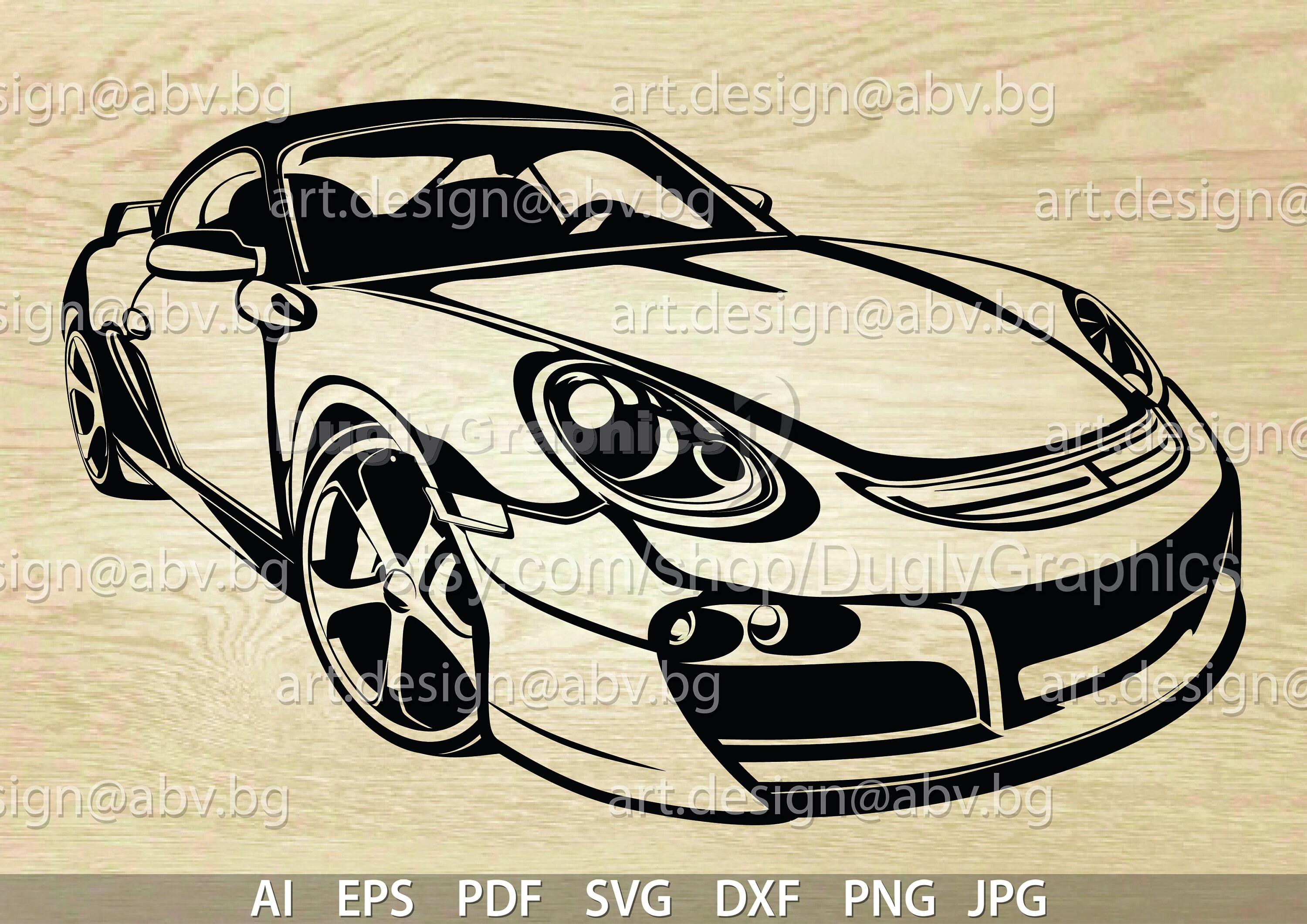 Car Vector Art, Graphic Design File (Digital Download)