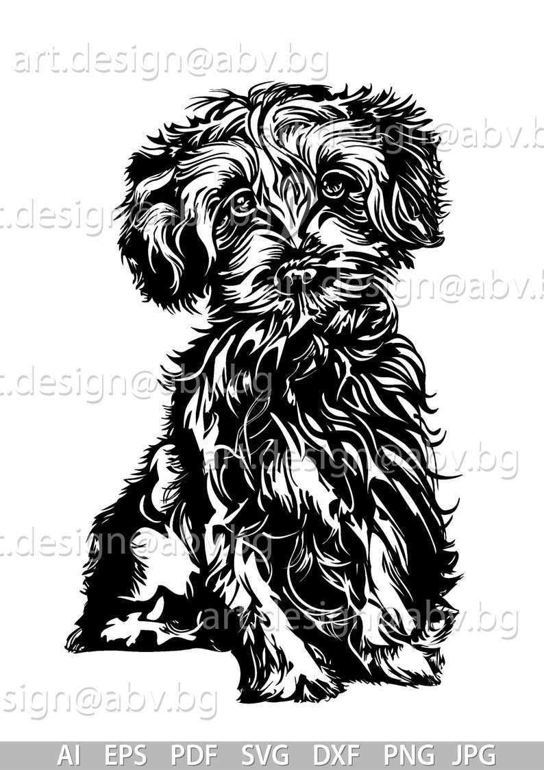 Vector DOG goldendoodle SVG ai png pdf eps dxf jpg | Etsy