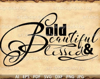 Bold Blessed Vector Image (Digital Download
