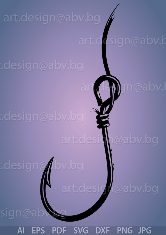 Vector FISHING HOOK, AI, Eps, Pdf, Png, Svg, Dxf, Jpg Image Graphic Digital  Download Artwork, Graphical, Discount Coupons 
