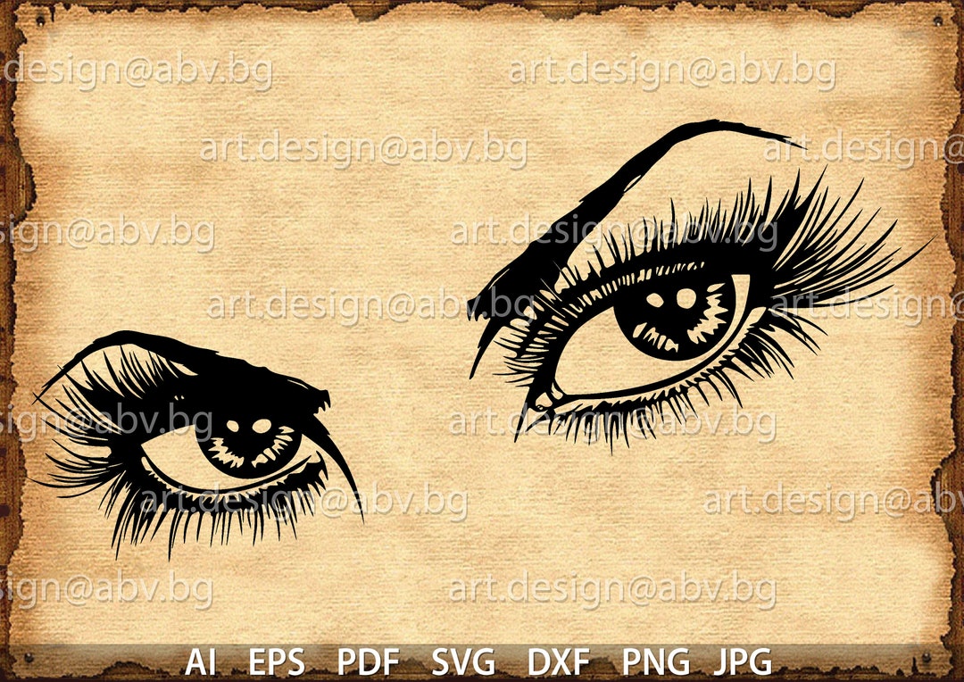 Eyes Vector Art, Eyelash (svg, Ai, Eps, Png) (digital Download) - Etsy