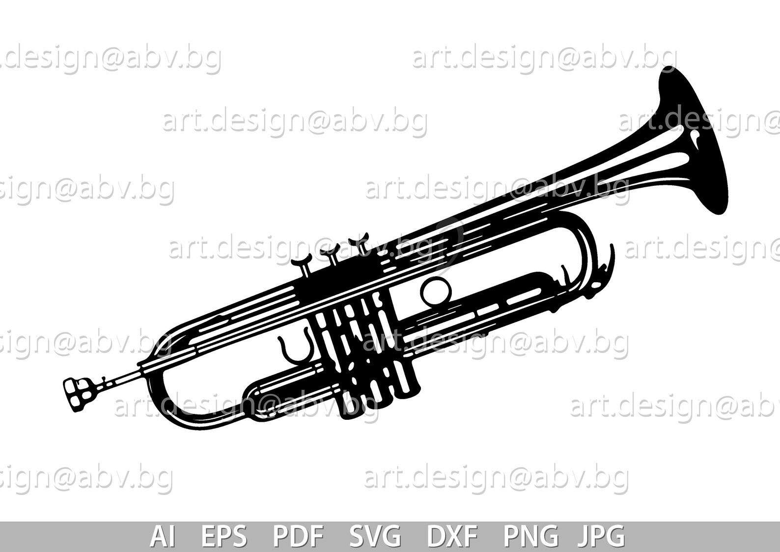 Vector BRASS MUSICAL Instrument AI Eps Pdf Svg Dxf Png Etsy