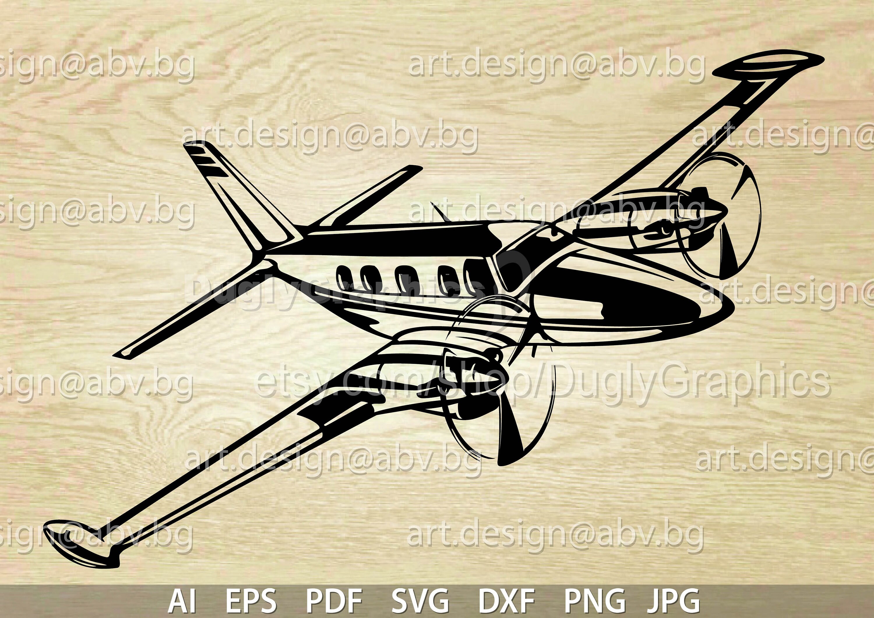 Vector AIRPLAN, SVG, dxf, AI, eps, pdf, png, jpg Download, turboprop aircraft