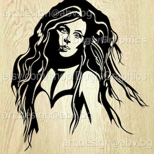 Woman Face Vector Art: Stylish Hair Graphic (Digital Download)