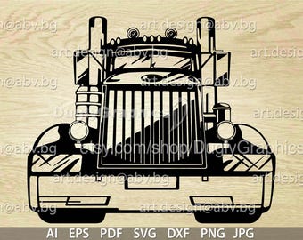 Truck Vector Art (svg, dxf, png, jpg) (Digital Download)