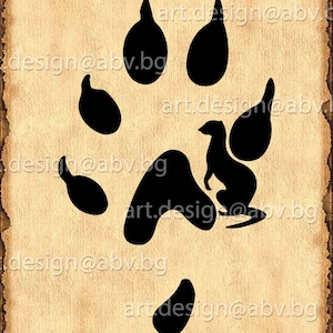 Vector STEP FERRET, AI, eps, pdf, png, svg, dxf, jpg Image Graphic Digital Download Artwork, graphical, animal trails
