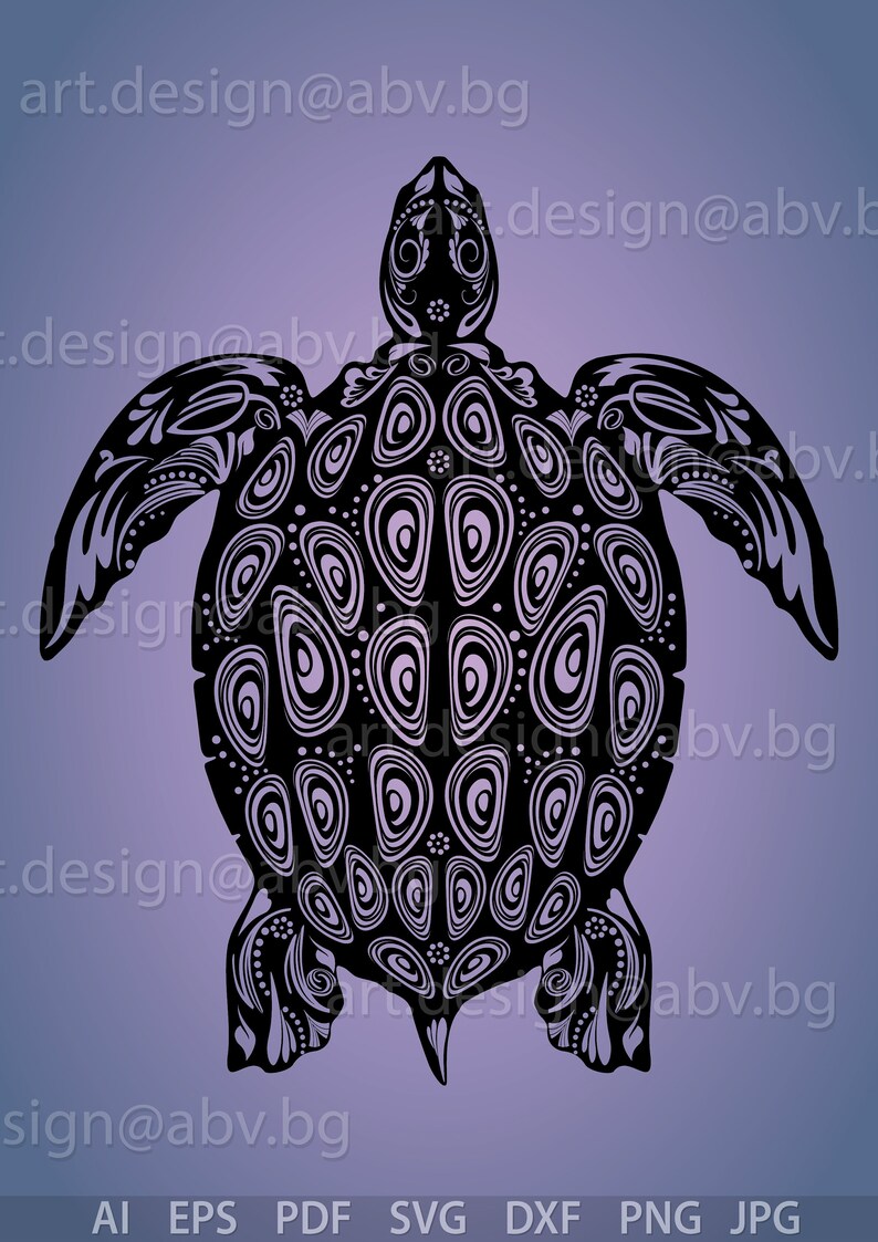 Download Vector TURTLE ornaments SVG dxf ai eps pdf png jpg | Etsy