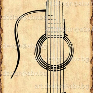 Vector GITAAR, AI, eps, pdf, png, svg, dxf, jpg Afbeelding Grafisch Digitaal Download Artwork, svg gitaar, muziek, kortingsbonnen