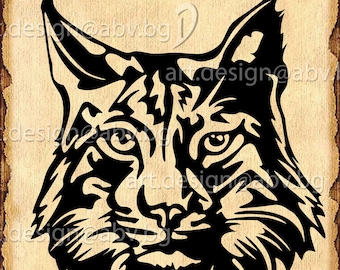 Wildcat Vector Image (ai, eps, pdf, svg, dxf, png, jpg) (Digital Download)