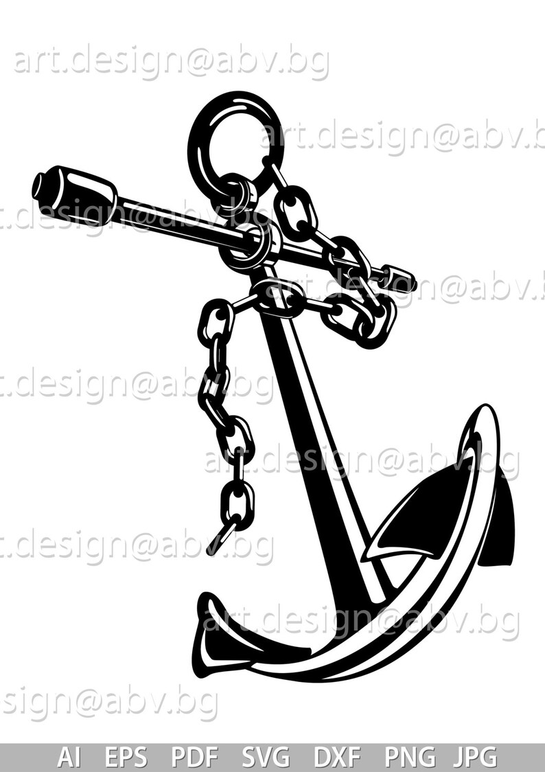 Vector ANCHOR AI eps pdf png svg dxf jpg Image Graphic | Etsy