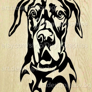 Vector GREAT DANE DOG ai, eps, pdf, svg, dxf, png, jpg Download, Digital image graphical animal svg