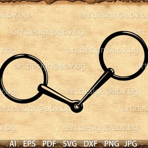 Vector Snaffle Bit Image: Horse Graphic (Digital Download)