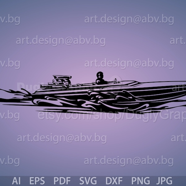Vector DRAG BOAT, low drag boat, motorboat, ai, eps, svg, dxf, pdf, png, jpg Download, Digital image, graphical, discount coupons