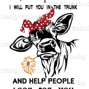 VACA vectorial con pañuelo y flor, ternero, cabeza, AI, PNG, eps, pdf, svg, dxf, jpg, vaca svg, imagen gráfica, impresión artística, novilla, hocico, gracioso