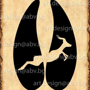 Vector ANTELOPE TRACE, AI, eps, pdf, png, svg, dxf, jpg Image Graphic Digital Download Artwork, graphical, animal trails