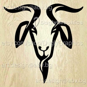 Vector GOAT head, AI, eps, png, pdf, svg, dxf, jpg, animal, Download, stylized goat
