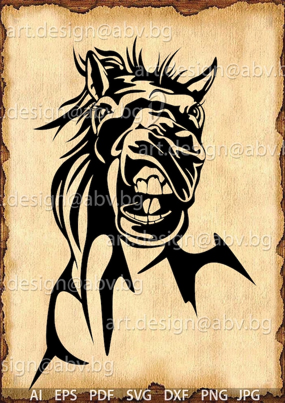 Vector CABALLO Sonrisa Descargar Imagen digital gráfico - Etsy España