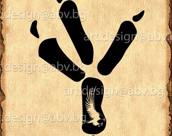 Eagle Footprint Vector Art: Graphic Image (Digital Download)