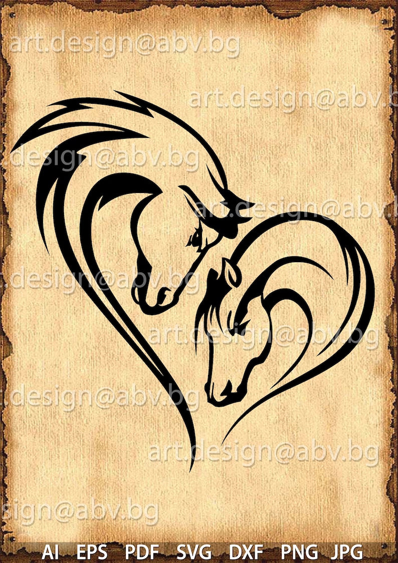 Free Free Heart Horse Svg 869 SVG PNG EPS DXF File