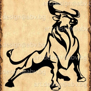 Vector BULL, ai, eps, pdf, svg, dxf, png, jpg  Image Graphic Digital Download Artwork, graphical, discount coupons