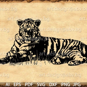 Tiger Vector Image: Printable Graphic (Digital Download)
