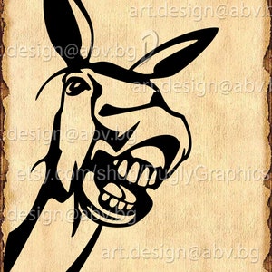 Vector Ezel glimlach SVG hoofd ai eps pdf png dxf jpg download digitale afbeelding grafische huisdier kortingsbonnen
