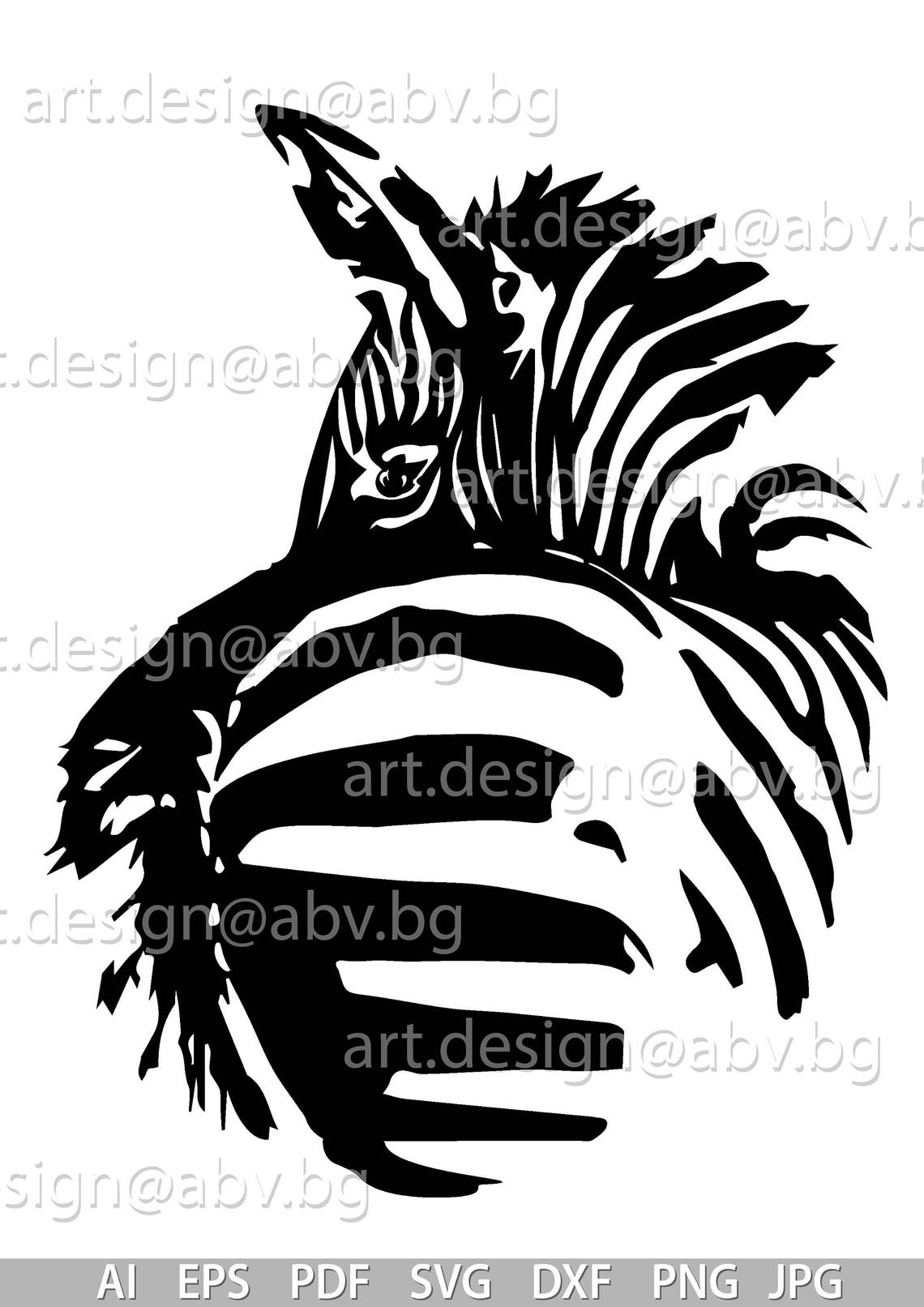 Zebra Vector Graphic, Printable Zebra Image (digital Download) - Etsy ...