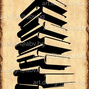 Stack of Books Vector Image (Digital Download)