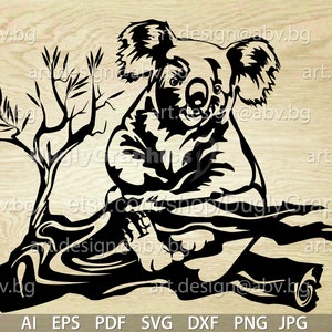 Vector KOALA, ai, eps, pdf, svg, dxf, png, jpg Download, Digital image, graphical, animal