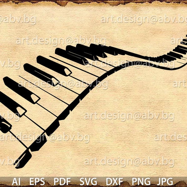 Vector PIANO, AI, eps, pdf, svg, dxf, png, jpg Download, svg piano kays, music, Digital image, graphical, discount coupons