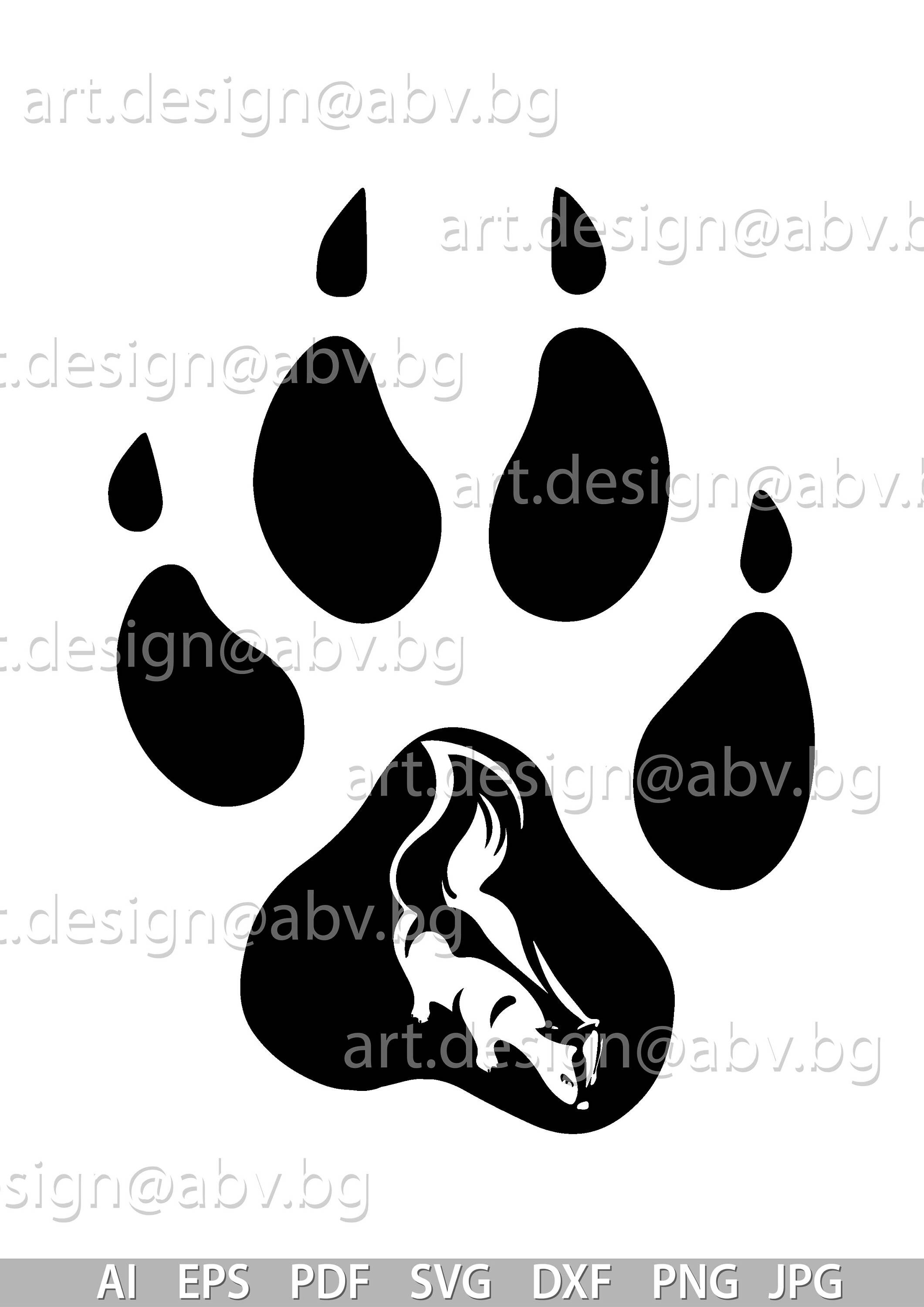 Skunk Paw Print Vector Image (digital Download) - Etsy