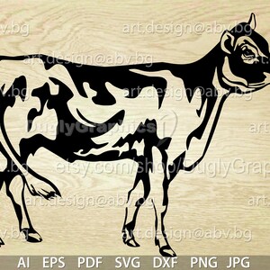 Vector Jersey COW body, AI, PNG, eps, pdf, svg, dxf, jpg Instant Download, animal