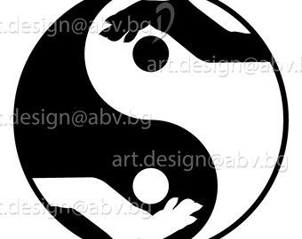 Yin Yang Hands Vector Graphic (digital Download) - Etsy