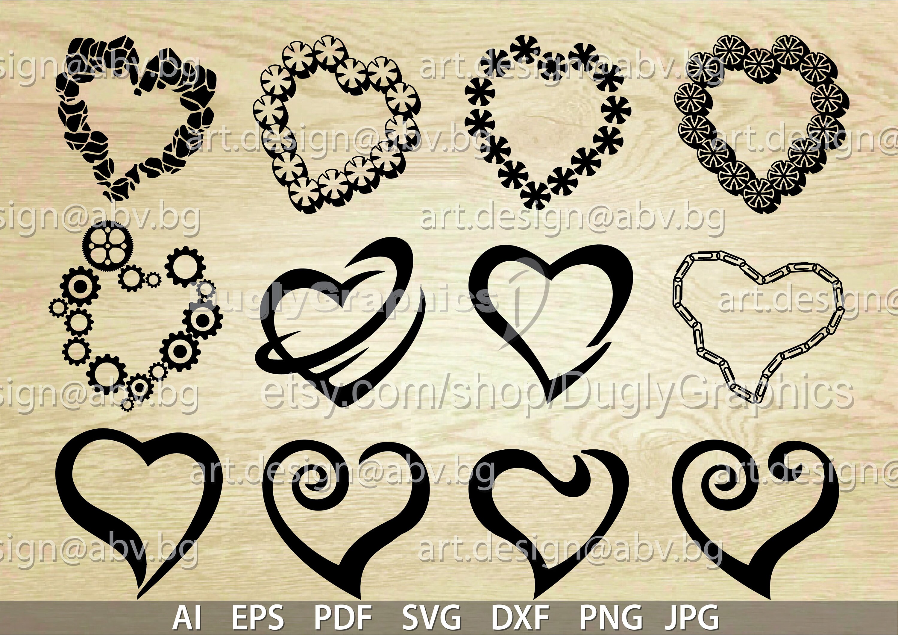 Vector HEART, AI, Eps, Png, Pdf, Svg, Dxf, Jpg Download, Digital Image ...