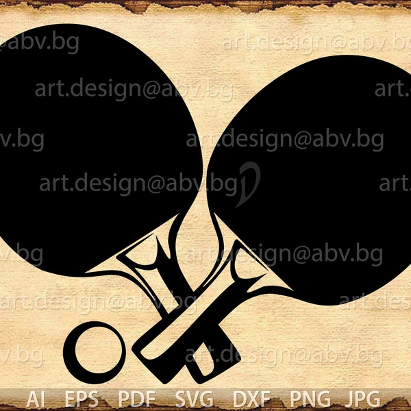 Vector PING-PONG, table tennis, ai, eps, pdf, svg, dxf, png, jpg Download, discount coupons, sport game