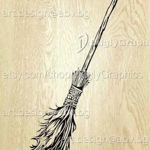 Broom Vector Art: Digital Download (svg, ai, eps, pdf, dxf, PNG, jpg files)