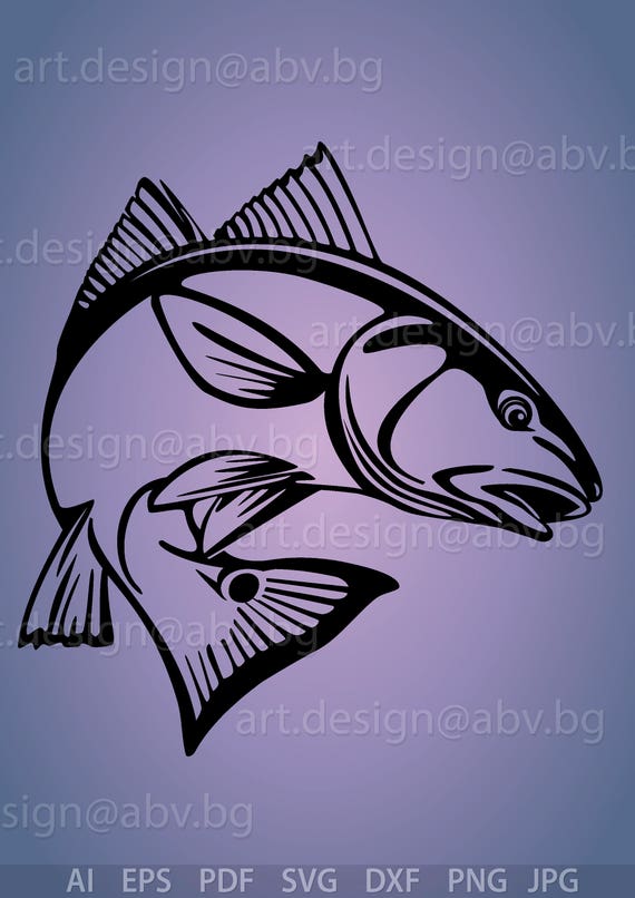 Download Vector RED FISH ai eps pdf png svg dxf jpg Image | Etsy