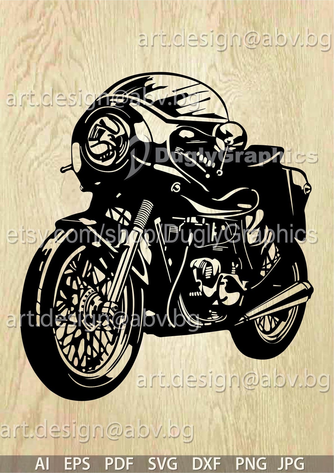 Motorcycle Vector Art (digital Download) - Etsy