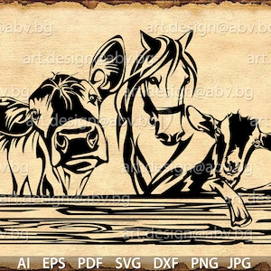 Vector ANIMAL FARM, ai, eps, pdf, svg, dxf, png, jpg Download, Digital image, graphical, animal, cow, horse, goat