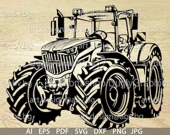 Tractor Vector Art: Engine Graphic (Digital Download)