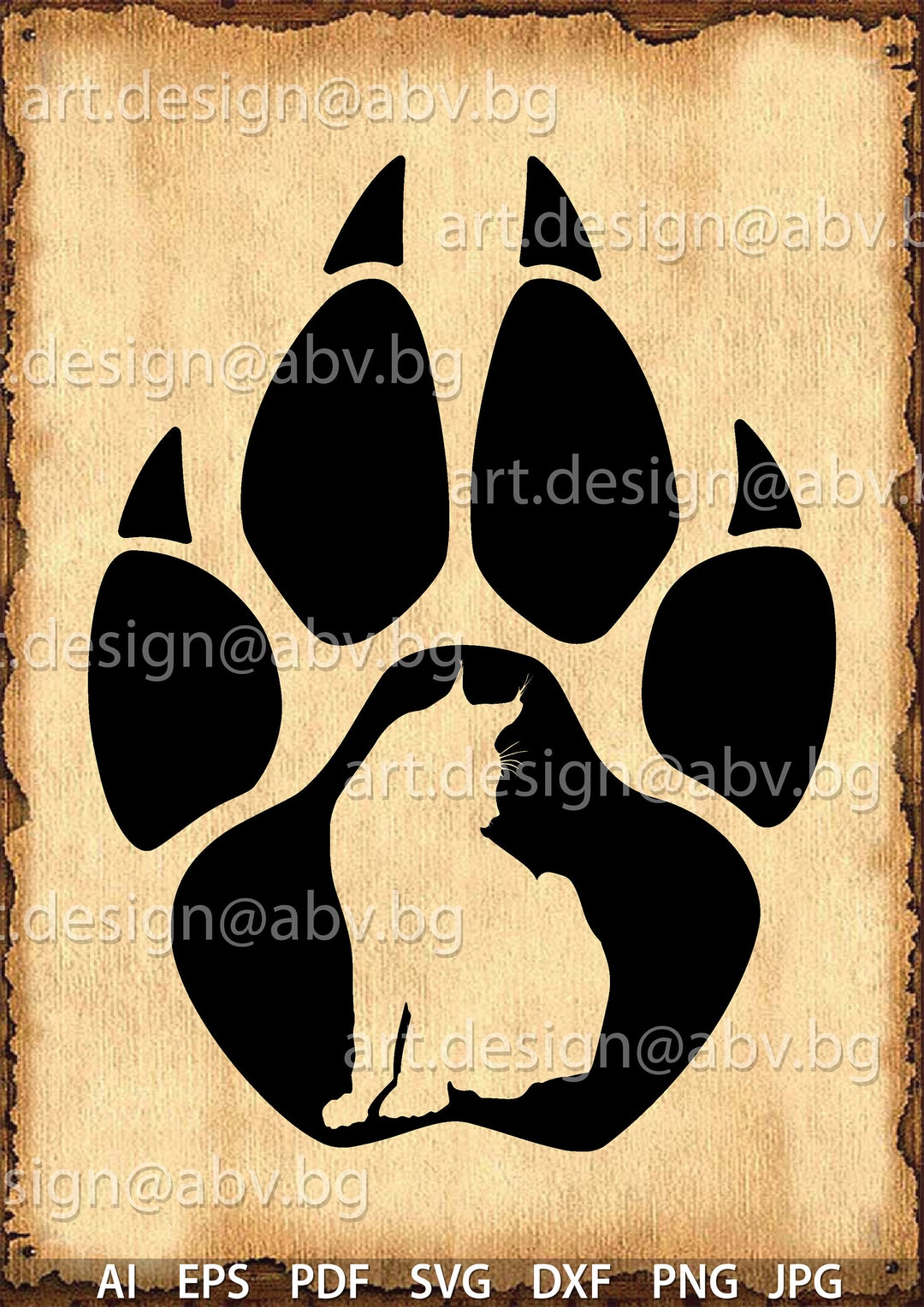 Vector WILDCAT PAW AI Eps Pdf Svg Dxf Png Jpg Image - Etsy