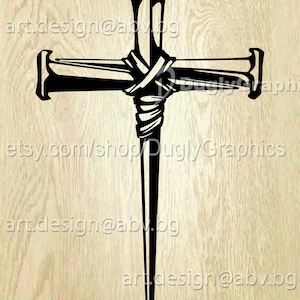 Vector CROSS of nails, SVG, dxf, AI, png, pdf, eps, jpg Download, discount coupons