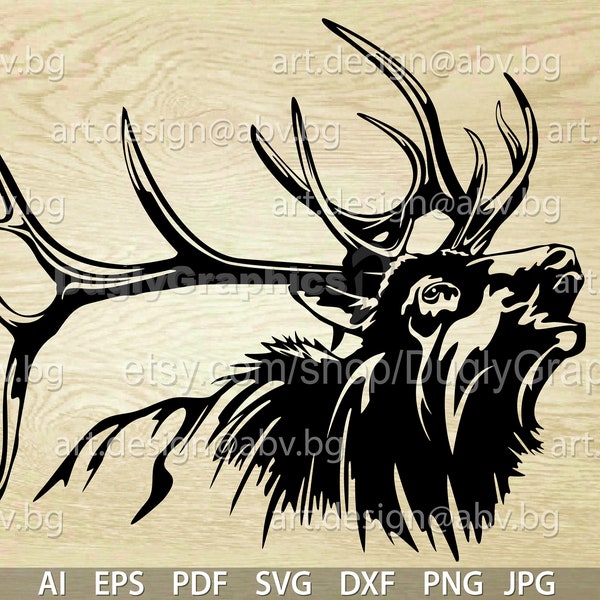 Vector ELK DEER, ai, PNG, eps, pdf, svg, dxf, jpg Download, Digital, graphical, svg deer, animal, coupons