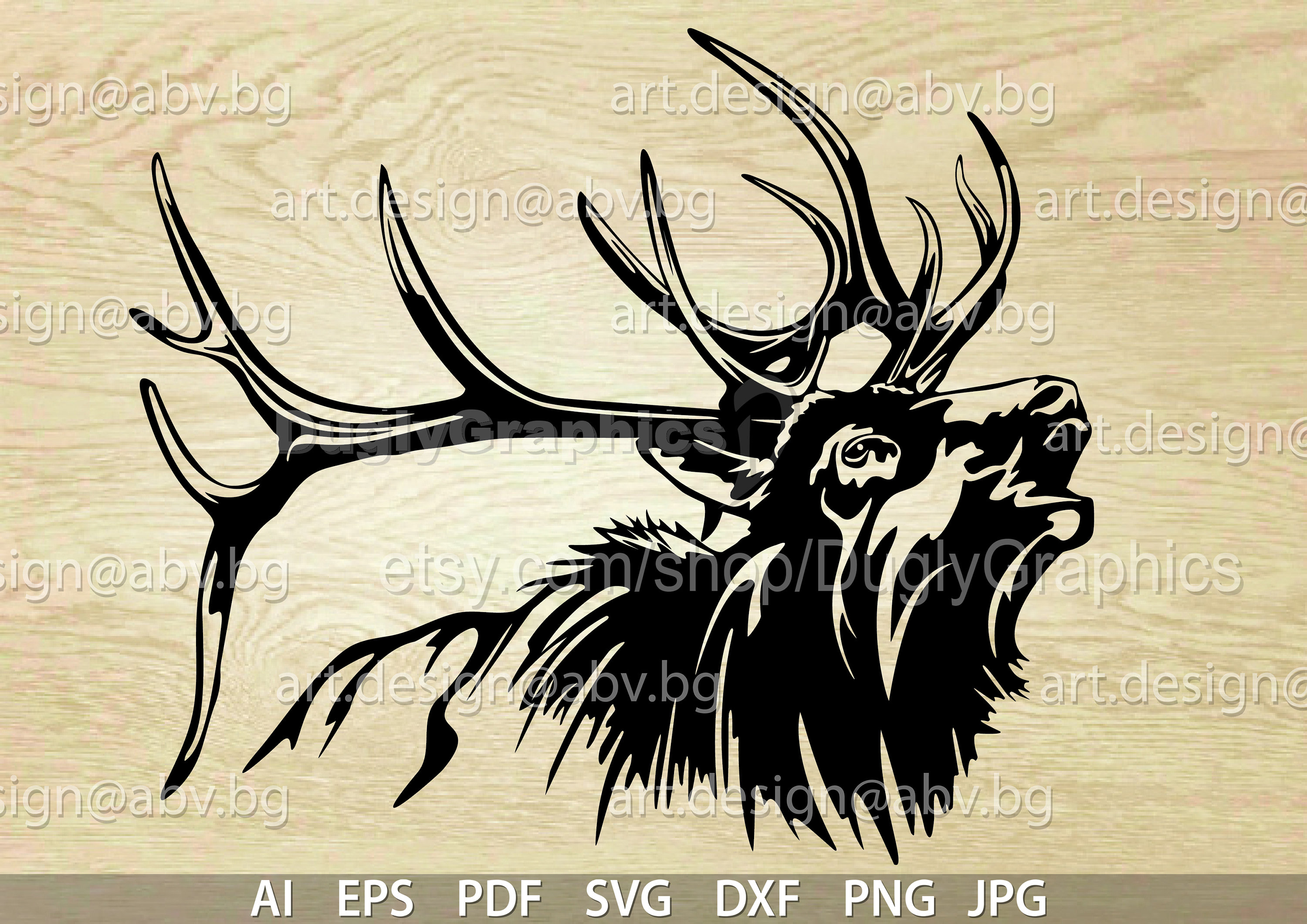 BurnStencil® - Antlers (Elk)