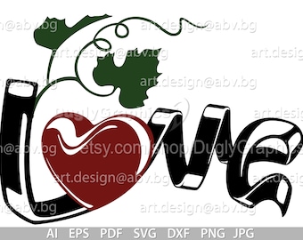 Grafica vettoriale 3D a forma di cuore (download digitale)