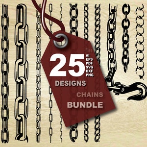 Vector 25 CHAINS BUNDLE, AI, eps, svg, pdf, png, jpg Baixar, imagem digital, gráfico