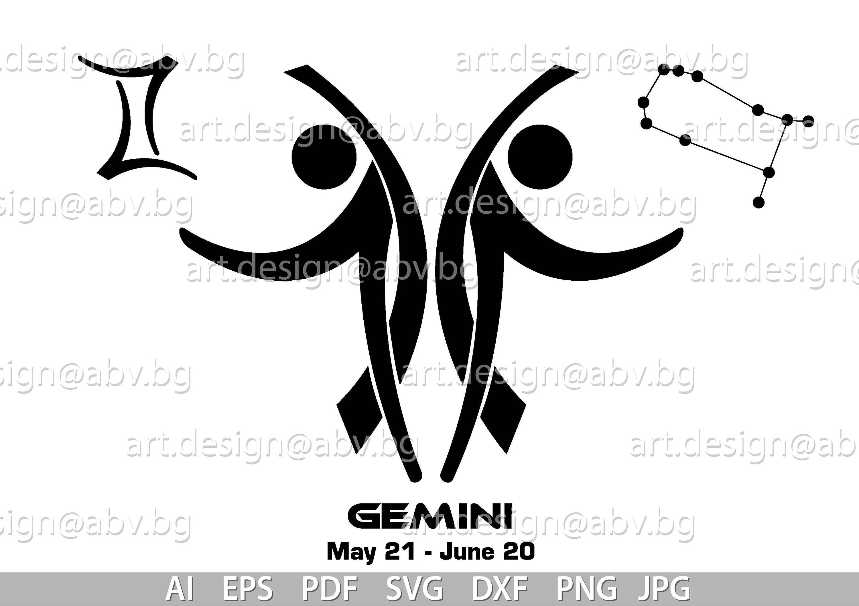 Gemini Zodiac Vector Graphic (digital Download) - Etsy