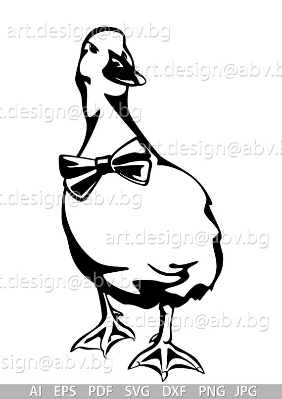 Vector Goose Ai Eps Pdf Png Svg Dxf Jpg Image Graphic Etsy